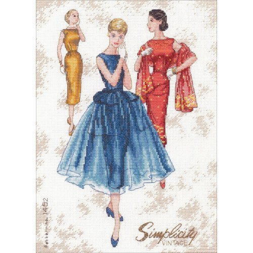 (image for) Simplicity Vintage Counted Cross Stitch Kit